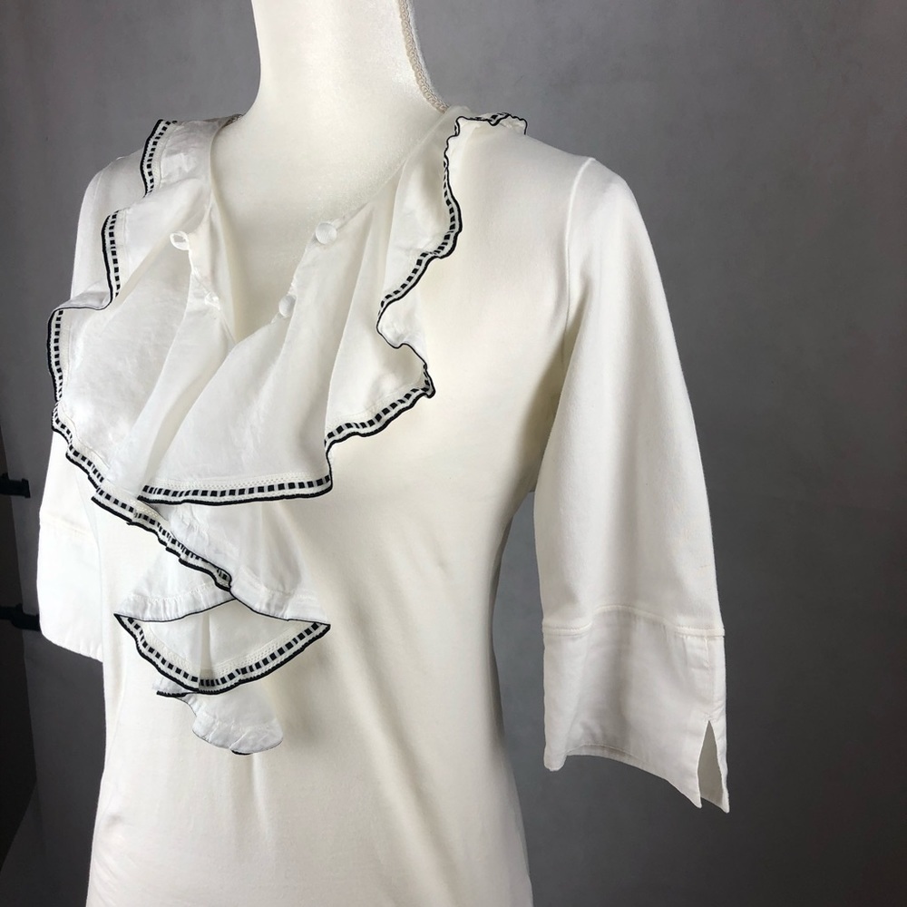 Cabi “Self” Ruffle Blouse S - Picture 2 of 6